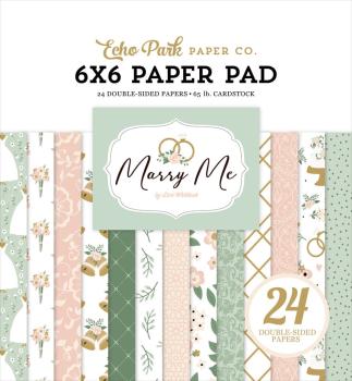 Echo Park - Designpapier "Marry Me" Paper Pack 6x6 Inch - 25 Bogen