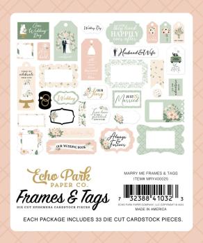 Echo Park - Stanzteile & Anhänger "Marry Me" Frames & Tags 