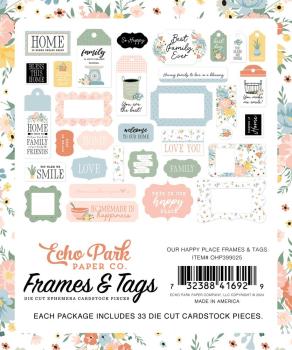 Echo Park - Stanzteile & Anhänger "Our Happy Place" Frames & Tags 