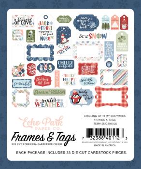 Echo Park - Stanzteile & Anhänger "Chilling With My Snowmies" Frames & Tags 