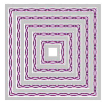 Sizzix - Stanzschablone "Fanciful, Yvette Interlaced Squares" Framelits Craft Dies Design by Stacey Park