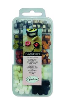Aladine - Siegel Wachs "Flowers Metallic Colors" Wax Beads Box 