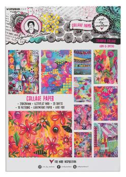 Art By Marlene - Designpapier "Colorful Collage" Paper Pack A4 - 20 Bogen