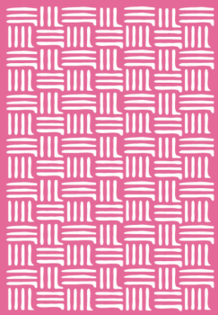 Dawn Bibby - Schablone "Beautiful Blooms Basket Weave" Stencil