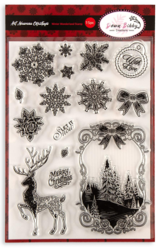 Dawn Bibby - Stempelset "Art Nouveau Winter Wonderland" Clear Stamps
