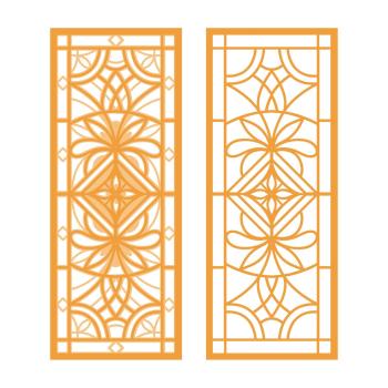 Tonic Studios - Stanzschablone "stained glass window strip Delicate decoration" Dies 