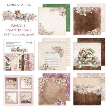 LemonCraft - Designpapier "Secret Garden" Paper Pad 8x8 Inch - 12 Bogen