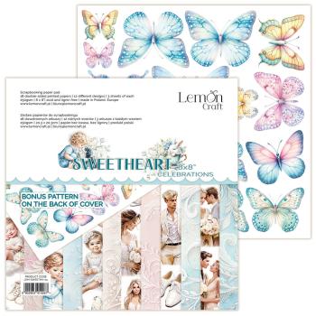LemonCraft - Designpapier "Sweetheart Celebrations" Paper Pad 8x8 Inch - 12 Bogen