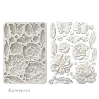 Stamperia - Gießform A5 "Butterfly and Flowers" Soft Mould 