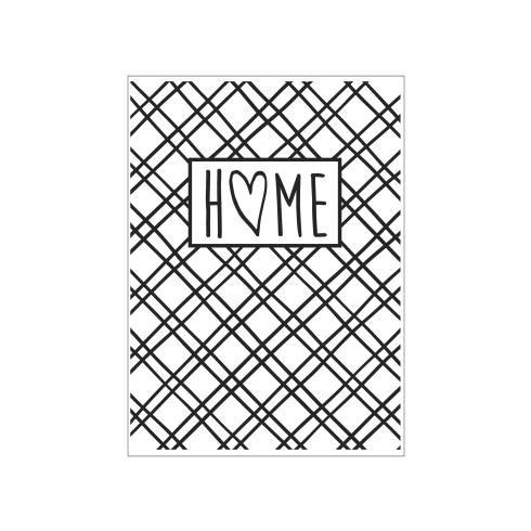 Darice - Prägefolder "Home mit diagonalem muster" Embossingfolder