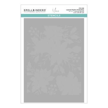 Spellbinders - Schablone "Layered Festive Poinsettias" Stencil