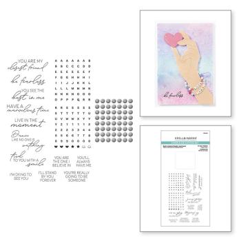 Spellbinders - Stempelset & Stanzschablone "Bestie Alphabet Beads & Sentiments" Clear Stamps & Dies