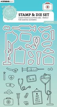 Studio Light - Stempel & Stanzschablone "Hospital" Stamp & Dies