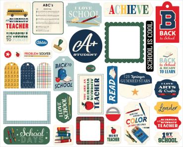 Carta Bella - Stanzteile & Anhänger "Back To School" Ephemera Frames & Tags