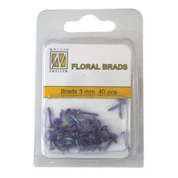 Nellie Snellen - Knöpfe "Purple" Glitter Brads