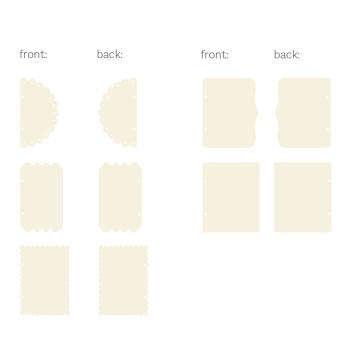 Piatek P13 - Light Chipboard Album Base w/Papers 6x8 Inch "Decorative Shapes"