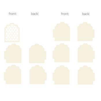Piatek P13 - Light Chipboard Album Base w/Papers 8x8 Inch "Oriental Window Shutter"