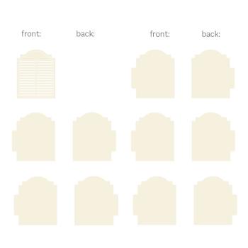 Piatek P13 - Light Chipboard Album Base w/Papers 8x8 Inch "Simple Window Shutter"