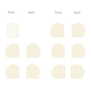 Piatek P13 - Light Chipboard Album Base w/Papers 8x8 Inch "Vintage Window Shutter"