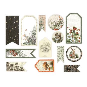 Piatek P13 - Stanzteile "Into the Woods" Die Cuts Ephemera Tags