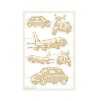 Piatek P13 - Stanzteile "Travel Journal" Chipboard Embellishments 01