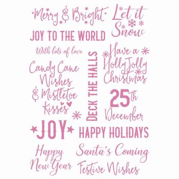 Tonic Studios - Stempelset "A Candy Cane Christmas Sentiments" Clear Stamps