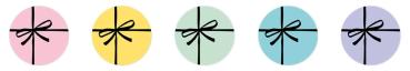 Studio Light - Aufkleber "Gift Bow" Round Stickers on Roll