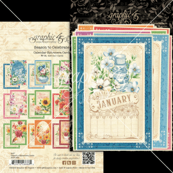 Graphic 45 "Seson to Celebrate" Ephemera - Stanzteile & Journaling Cards