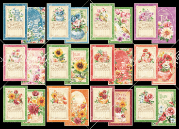 Graphic 45 "Seson to Celebrate" Ephemera - Stanzteile & Journaling Cards