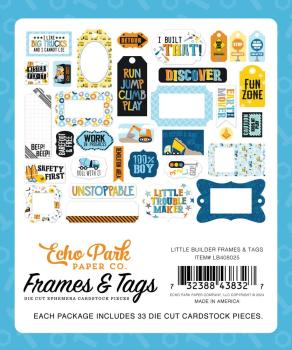 Echo Park - Stanzteile & Anhänger "Little Builder" Frames & Tags 