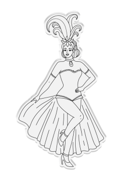 Crafters Companion - Stempelset & Stanzschablone "Showgirl" Stamp & Dies