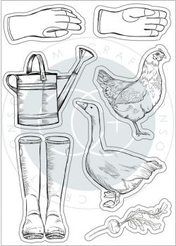 Craft Consortium - Stempelset "Gardeners Delight" Clear Stamps