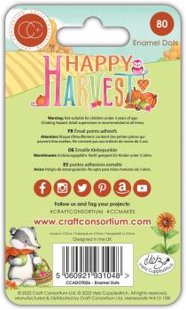 Craft Consortium - Enamel Dots " Happy Harvest " 80 Klebesteine 