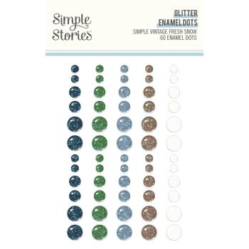 Simple Stories - Enamel Dots "Simple Vintage Fresh Snow" 60 Stück 