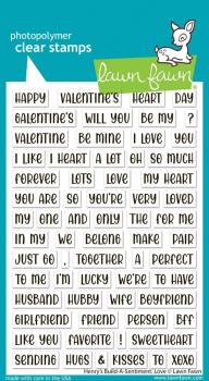Lawn Fawn - Stempelset "Henry's Build-A-Sentiment: Love" Clear Stamps