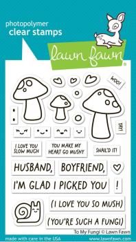 Lawn Fawn - Stempelset "To My Fungi" Clear Stamps