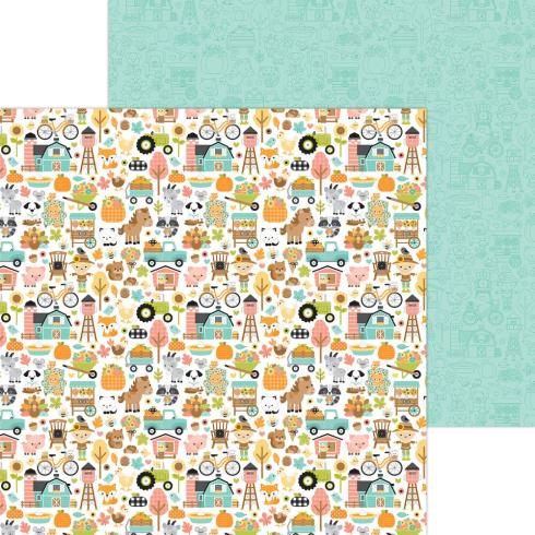 Doodlebug Design - Designpapier  "Farmhouse " Paper Pack 12x12 Inch - 12 Bogen