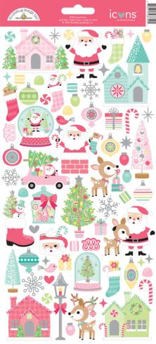 Doodlebug Design - Aufkleber "Tinsel Time" Icons Sticker