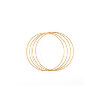 Vaessen Creative - Metallringe 20cm 3mm Gold 4 Stück