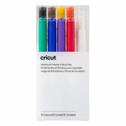 Cricut - Aquarellstifte - Watercolor 1.0 Marker & 4.0 Brush 9er Set 