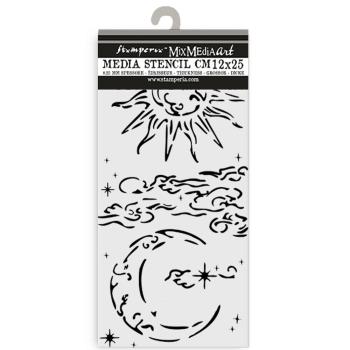 Stamperia - Schablone 12x25cm "Sun And Moon" Stencil