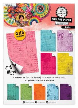 Art By Marlene - Designpapier "Collage Brights" Paper Pack A4 - 20 Bogen