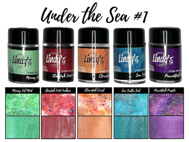 Lindys Stamp Gang - Pigmentpulver "Under the Sea 1" Magical Shaker 2.0 Set - 5x10g