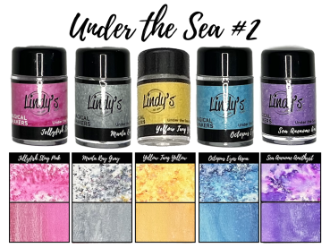 Lindys Stamp Gang - Pigmentpulver "Under the Sea 2" Magical Shaker 2.0 Set - 5x10g