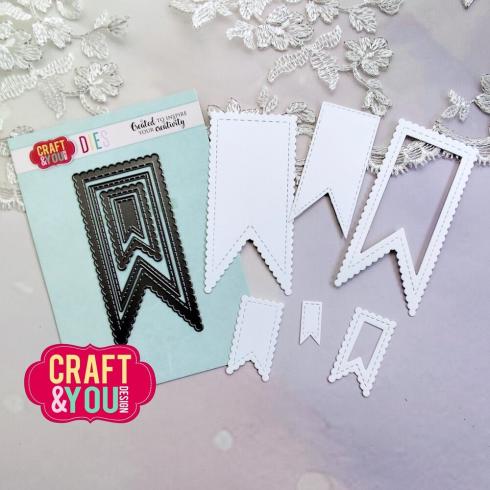 Craft & You Design - Stanzschablone "Biscuit Pennants" Dies