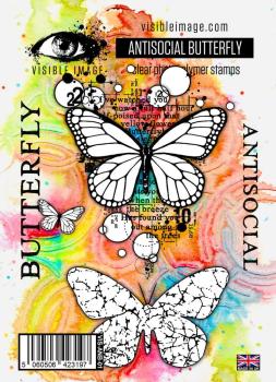 Visible Image - Stempelset A6 "Antisocial Butterfly" Clear Stamps