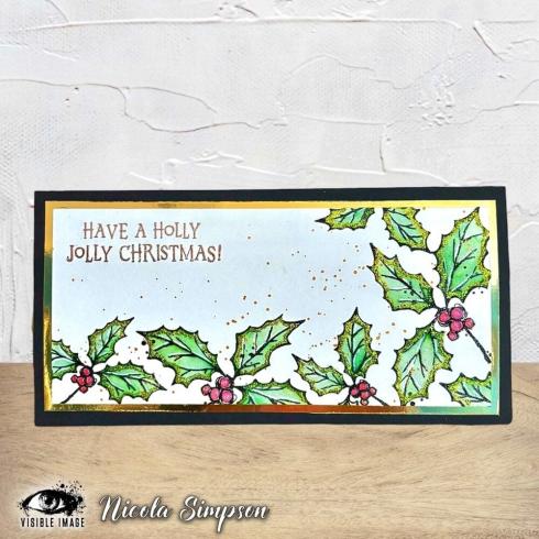 Visible Image - Stempelset A6 "Sketched Holly" Clear Stamps