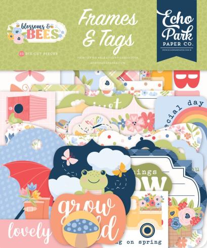 Echo Park - Stanzteile & Anhänger "Blossoms And Bees" Frames & Tags 