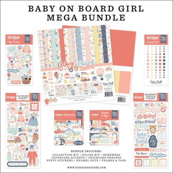 Echo Park - Komplettpaket "Baby On Board It's a Girl!" Mega Bundle