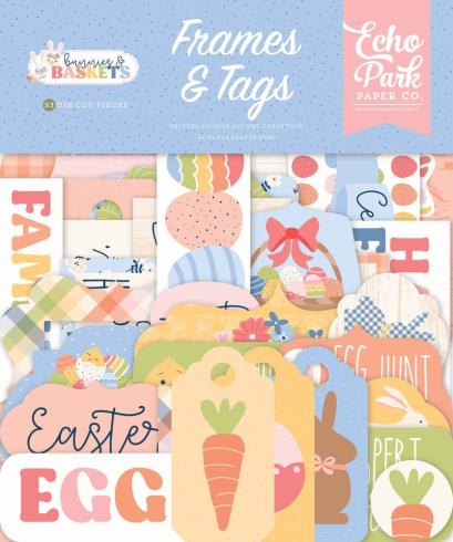 Echo Park - Stanzteile & Anhänger "Bunnies And Baskets" Frames & Tags 